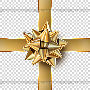 Gold Bow Gift - vector clipart