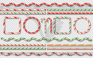 Candy Borders Frames - color vector clipart