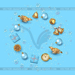 Christmas Top View Background - vector clipart