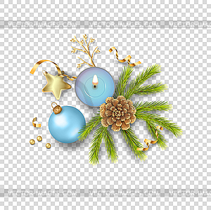 Christmas Festive Ornament - vector image