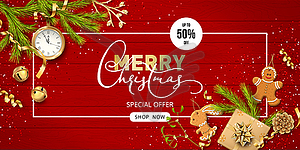 Festive Christmas Background - vector clip art