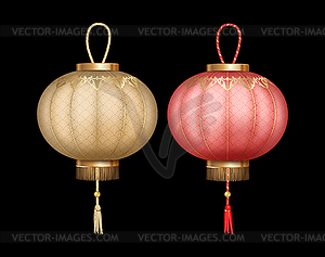 Chinese Paper Lanterns - vector clip art