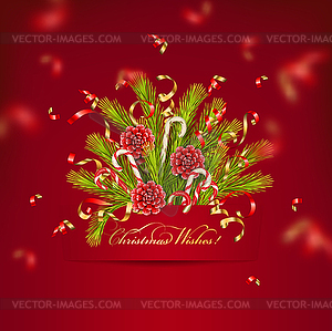 Festive Christmas Card - vector clipart