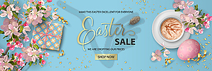 Easter Holiday Banner - vector clip art