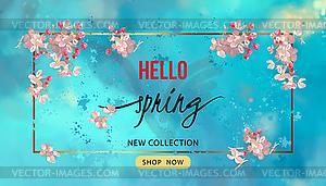Spring Blossom Background - vector clip art