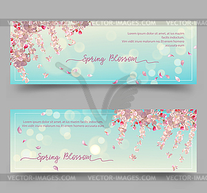 Spring Floral Banners - vector clipart