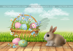 Happy Easter Card - vector clip art