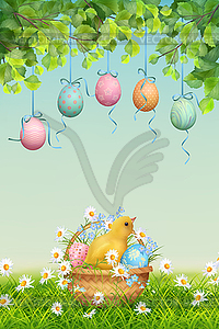 Happy Easter Card - vector image