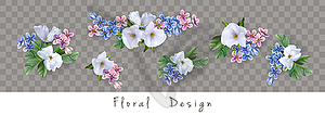 Set of Flowers - vector clipart