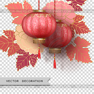 Chinese Silk Lanterns - vector image