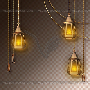 Arabic Shining Lamps - vector image