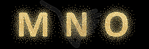 Golden alphabet - vector clipart