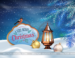 Christmas Landscape - vector clipart