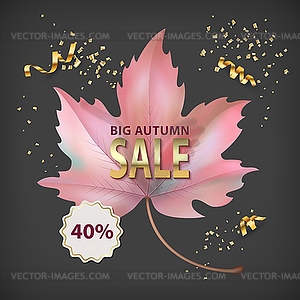 Autumn sale background - vector clipart