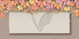 Autumn background with maple leaves - vector clipart