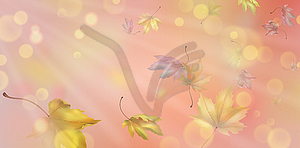 Осенние осенние листья - изображение в векторном формате