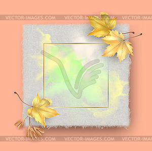 Autumn Watercolor Background - vector image