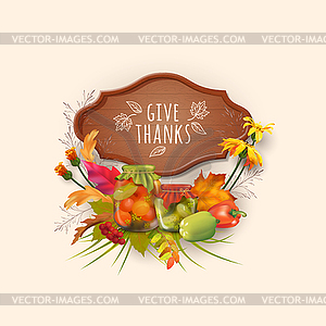 Happy Thanksgiving Card - vector clipart