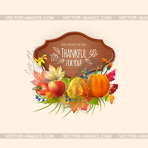 Happy Thanksgiving Card - royalty-free vector image