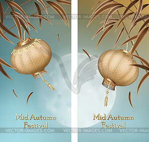 Mid Autumn Festival greeting card - vector image