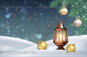 Christmas Landscape - vector image