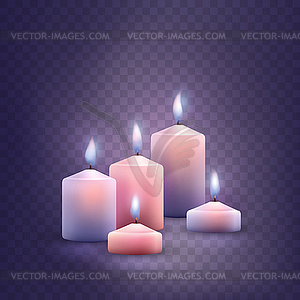 Burning Candles - vector clipart