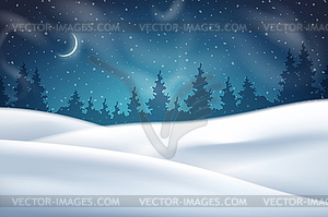Ночь Зима Фон - иллюстрация в векторном формате