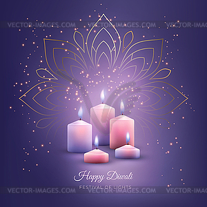 Diwali Festival Background - color vector clipart