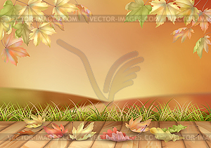 Autumn Background - color vector clipart