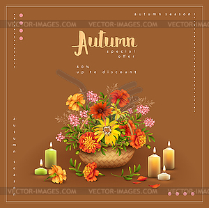 Autumn Poster Template - vector clipart