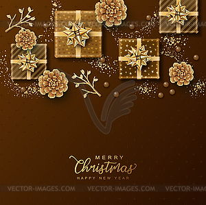 Праздничный рождественский фон - векторное изображение