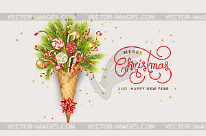 Festive Christmas Background - vector clipart