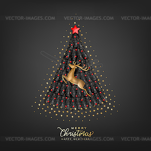 Christmas and New Year card - vector clipart / vector image