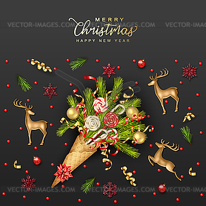 Christmas Holiday`s Background - vector image