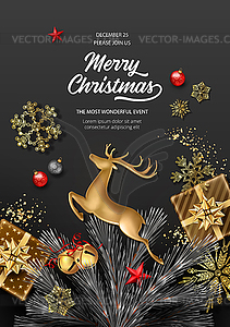 Christmas Holiday`s Background - vector clipart