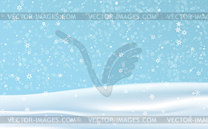 Snow Winter Landscape - vector clipart