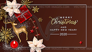 Merry Christmas Background - color vector clipart