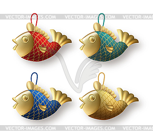 Chinese Decoration Koi Fish - vector image