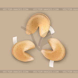 Chinese Fortune Cookies - vector clip art