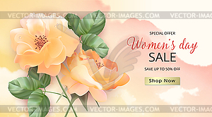 Floral Holiday Background - vector clipart