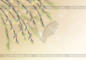 Весенний естественный фон - векторное изображение клипарта