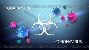 Quarantine Coronavirus Concept Background - vector image