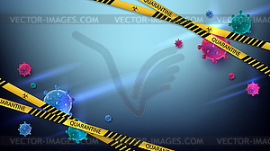 Quarantine Coronavirus Concept Background - vector clip art