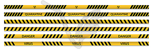 Set of Restriction Tapes - vector image