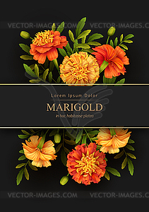 Floral Poster Template - vector EPS clipart