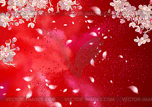 Cherry blossom banners - vector image