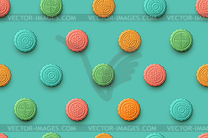 Cookie seamless pattern - vector clipart / vector image