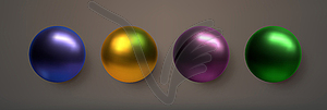 Set of 3d Spheres - vector clip art