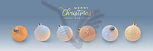 Christmas and New Year banner - vector clip art