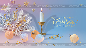 Christmas and New Year background - vector clipart